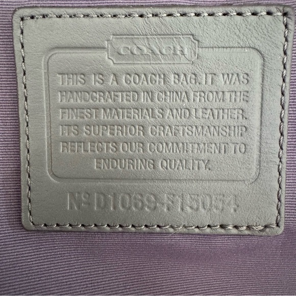 Coach Penelope Optic Signature Shoulder Hobo Bag Silver Gray Lurex Canvas #15054 - Picture 4 of 15